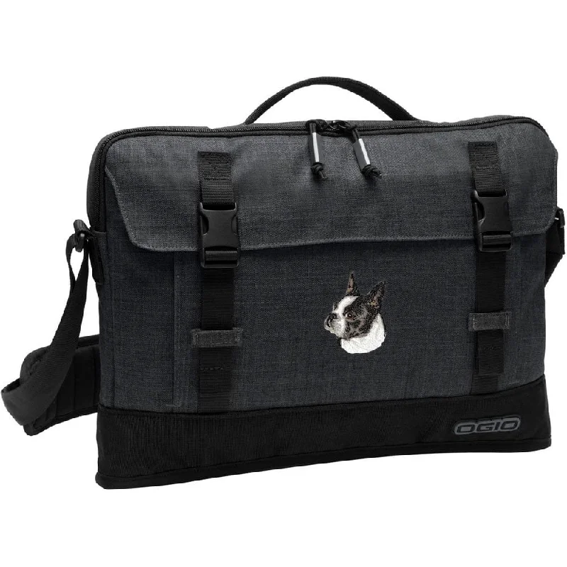 Evening Events Boston Terrier Embroidered Apex Slim Bag Laptop/Tablet Case