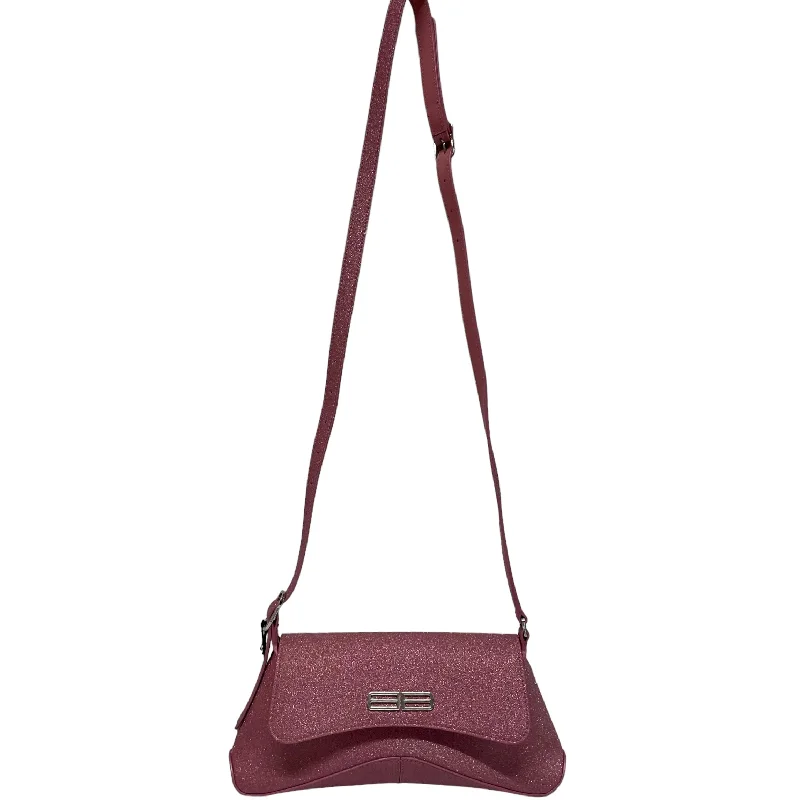 Timeless Elegance Sale BALENCIAGA/Cross Body Bag/OS/Polyester/PNK/GLITTER FLAP BB BAG Timeless Elegance Sale BALENCIAGA/Cross Body Bag/OS/Polyester/PNK/GLITTER FLAP BB BAG