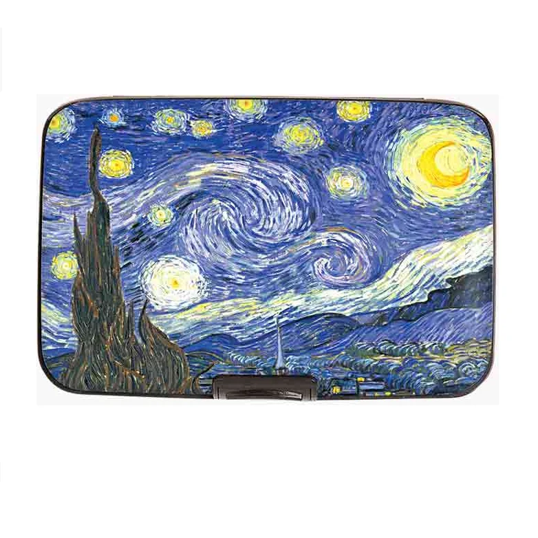 Retro Lovers Van Gogh The Starry Night RFID Armored Wallet
