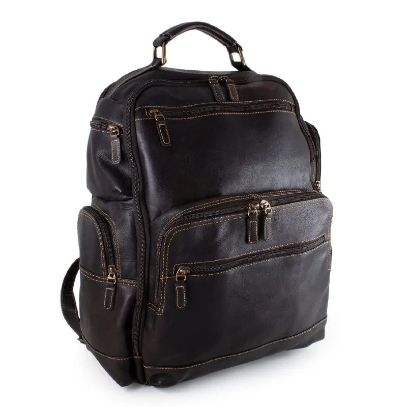 Eco-Friendly Bags With Discounts DayTrekr Collection Leather Deluxe Backpack