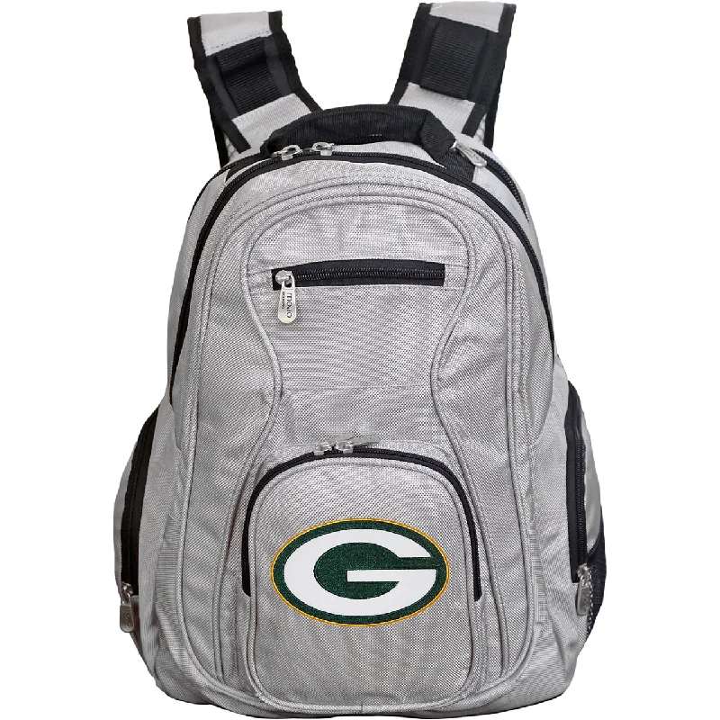 Active Lifestyles Packers Backpack | Green Bay Packers Laptop Backpack- Gray