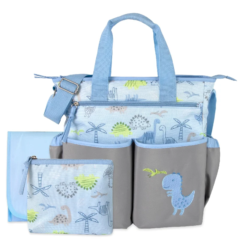 Glamorous Bags For Evening Events And Parties Baby Essentials 3 In 1 Blue Dino Themed Diaper Bag Glamorous Bags For Evening Events And Parties Baby Essentials 3 In 1 Blue Dino Themed Diaper Bag