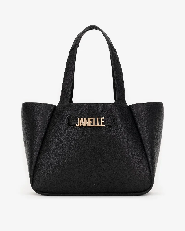 Urban Style Pre-order (Mid-December): Casual Tote in Black/Gold with Personalised Hardware Urban Style Pre-order (Mid-December): Casual Tote in Black/Gold with Personalised Hardware