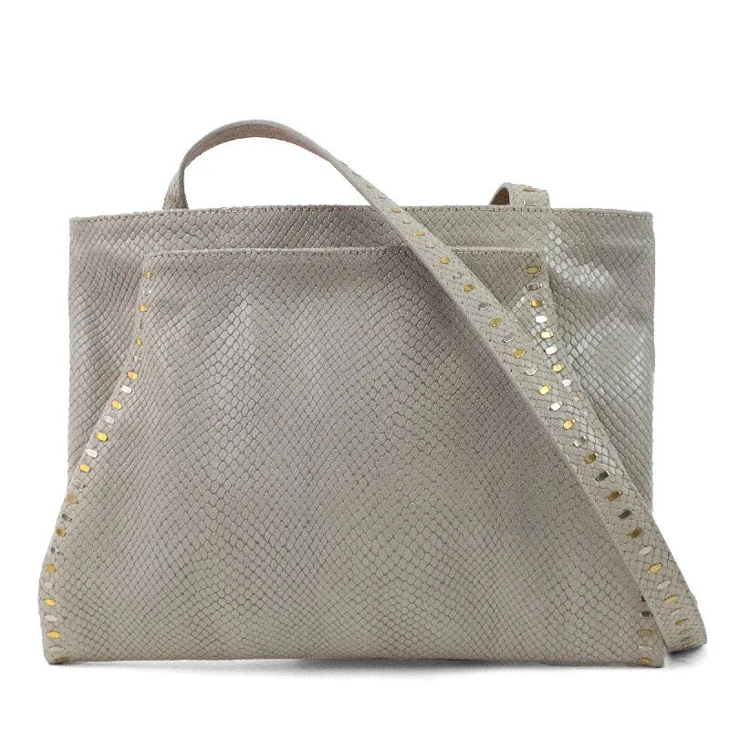 Linen Embossed Lizard w/ Nickel & Brass