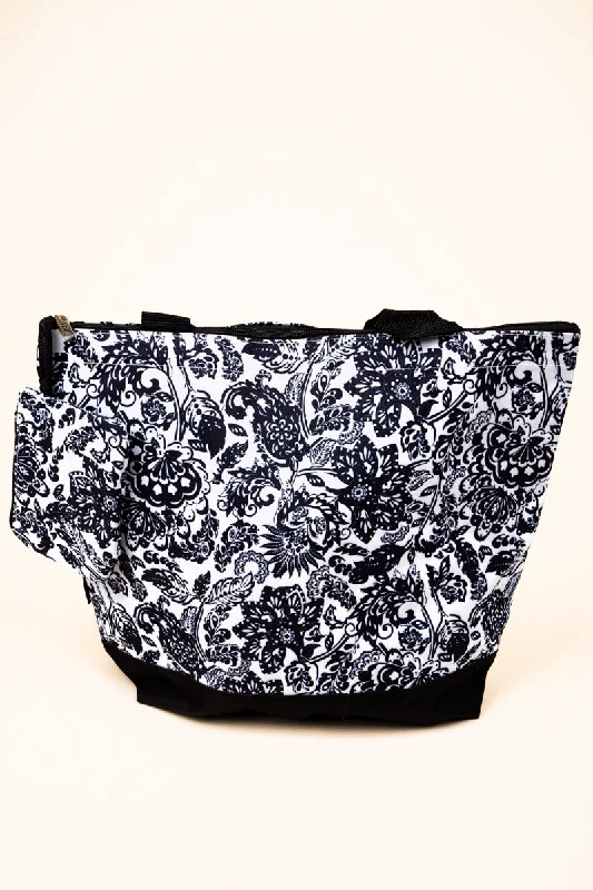 Designer-Inspired Bags At Budget-Friendly Prices Victorian Garden with Black Trim Tote Bag Designer-Inspired Bags At Budget-Friendly Prices Victorian Garden with Black Trim Tote Bag
