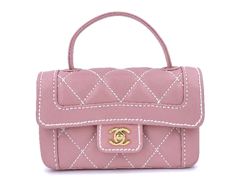 Everyday Bags For Work, School, Or Errands Chanel Pink Baby Mini Kelly Bag Rare Mauve Wild Stitch Surpique Flap 24k GHW UE0 Everyday Bags For Work, School, Or Errands Chanel Pink Baby Mini Kelly Bag Rare Mauve Wild Stitch Surpique Flap 24k GHW UE0
