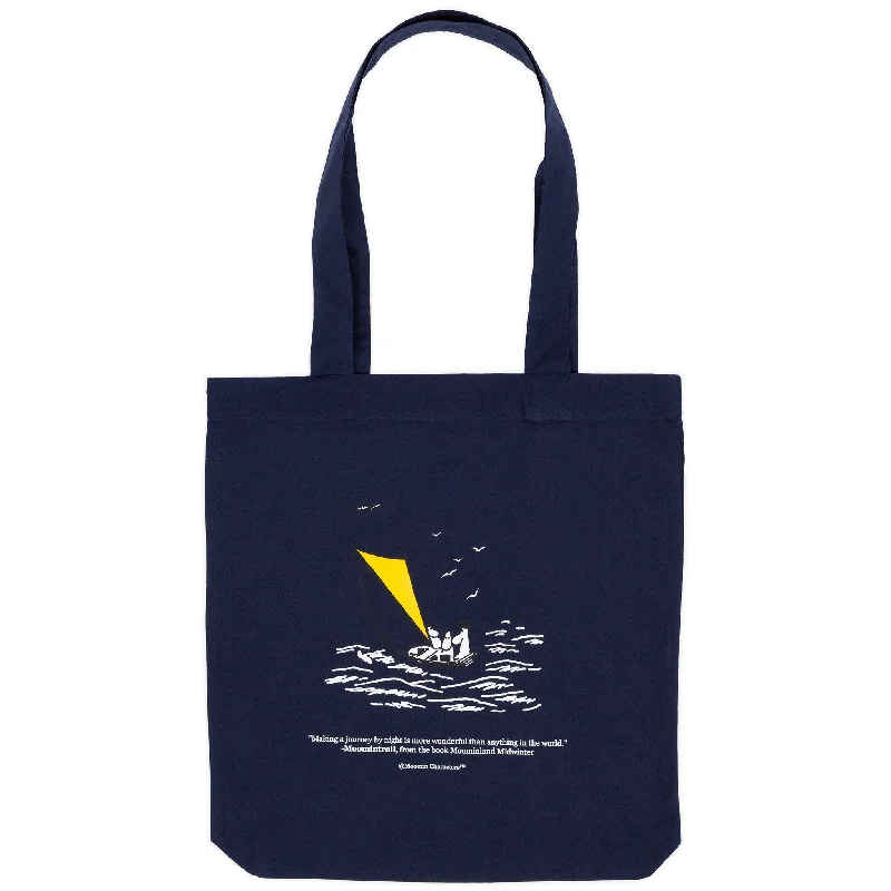 Seasonal Clearance Bags For Summer, Winter, Etc. Moominpappa at Sea Tote Bag - Navy Blue Seasonal Clearance Bags For Summer, Winter, Etc. Moominpappa at Sea Tote Bag - Navy Blue