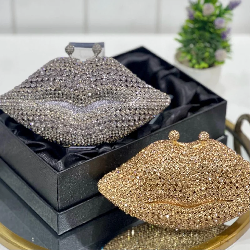 Luxury Bags On Sale KISS CRYSTAL CLUTCH