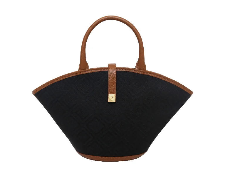 Bags For Sporty And Athletic Styles Clara Logo Jacquard Print Bag - Black/Tan