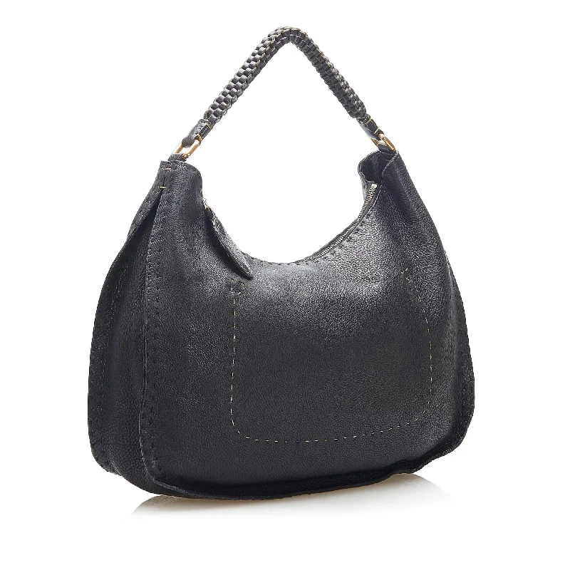 Discounted Designer Bags On Sale Fendi Selleria Leather Shoulder Bag (SHG-22349)