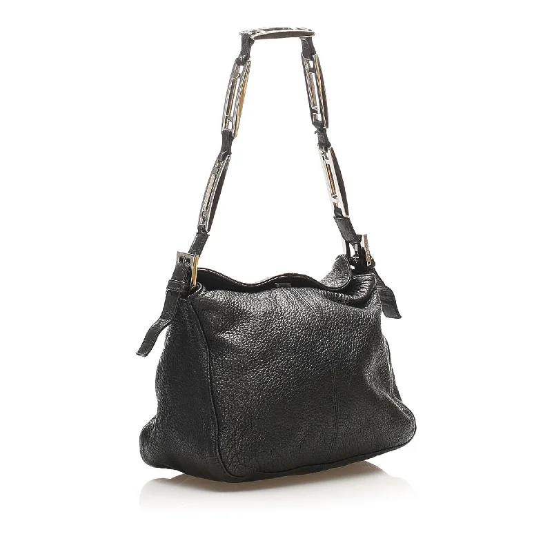 Eco-Friendly Bags With Discounts Fendi Selleria Leather Shoulder Bag (SHG-22406)