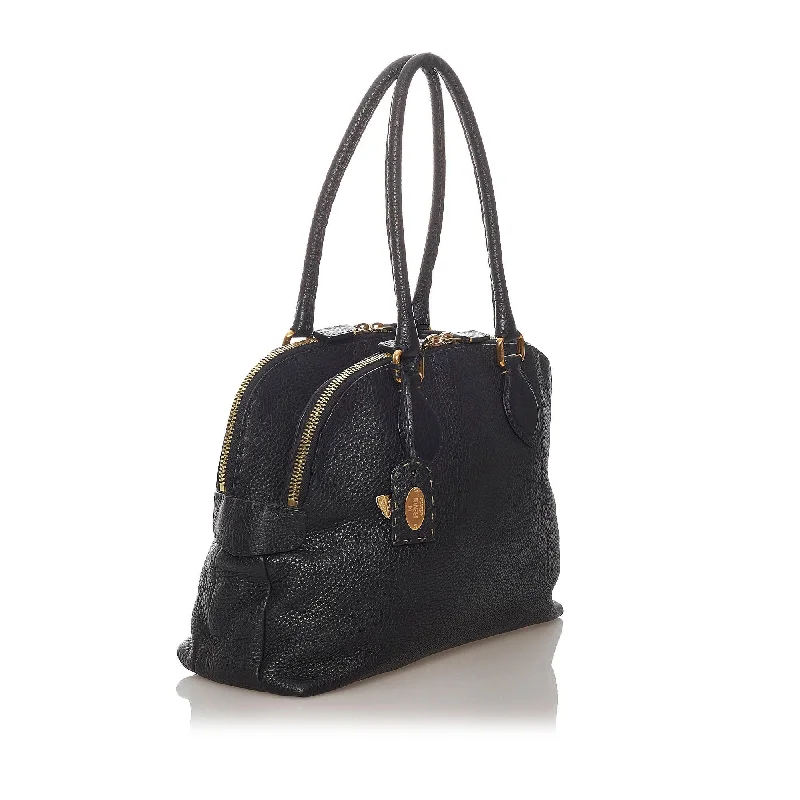 Bag For Modern Fashion Fendi Selleria Leather Shoulder Bag (SHG-27721)